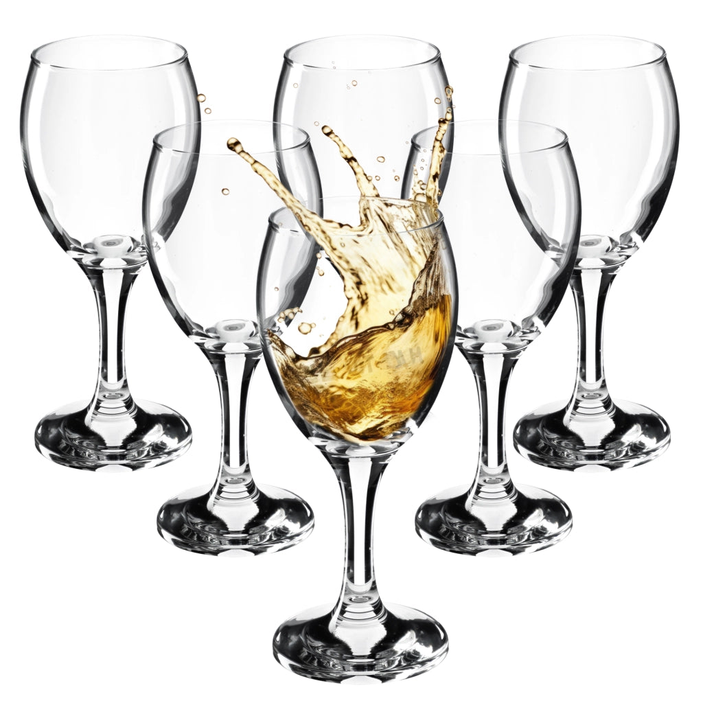Set di 6 bicchieri da vino bianco KADAX da 245 ml, elegante set di bicchieri