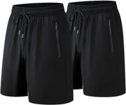 Shorts Uomo Sport - Tessuto a rapida assorbimento - Tasche laterali - Leggero - Cintura elastica - Adattamento regolare - Shorts da carico