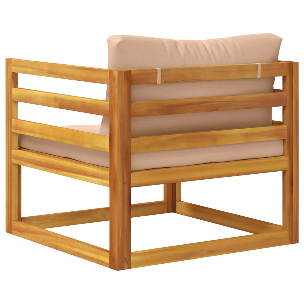 Poltrona modulare con cuscini 100 % poliestere Solid-Acacia 42028339