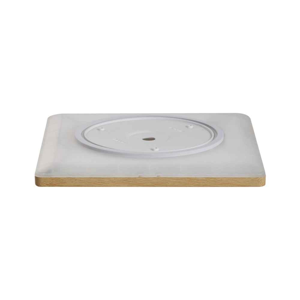 Plafoniera LED Marrone Chiaro in Materiale Sintetico Quadrata 30 cm Pannello Luminoso LED a Filo Soffitto con Telecomando