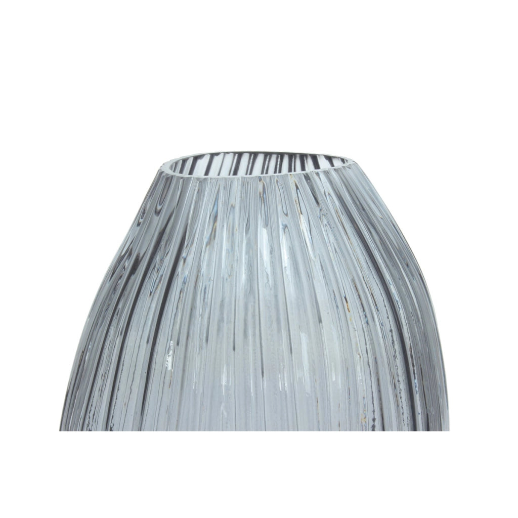 Vaso decorativo Sidney in vetro soffiato grigio