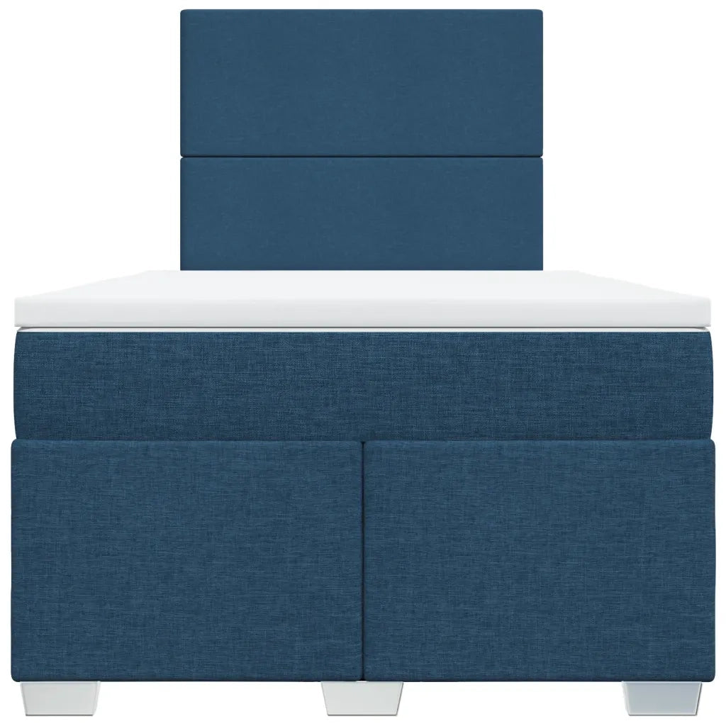 Giroletto a Molle con Materasso Blu 120x200 cm in Tessuto