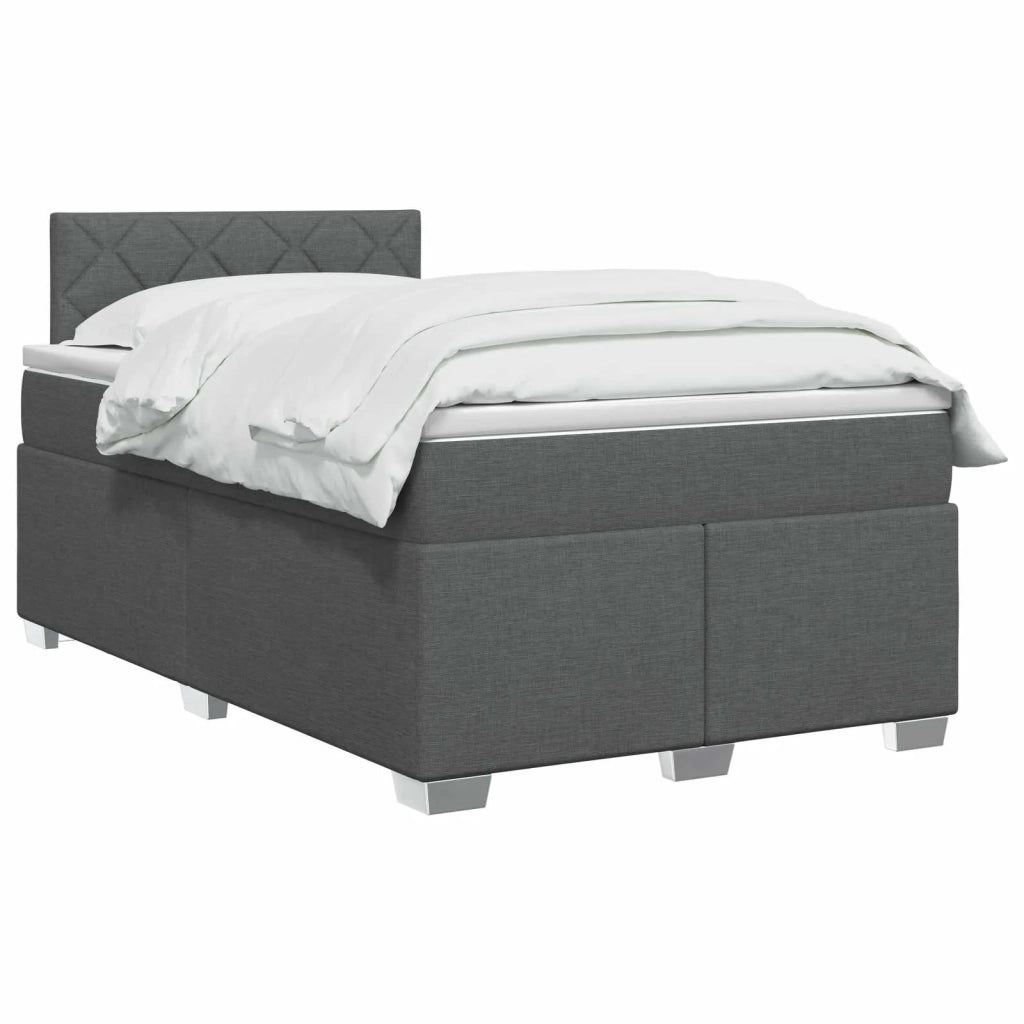Letto box spring con materasso Grigio Scuro 120 x 200 cm 3450461