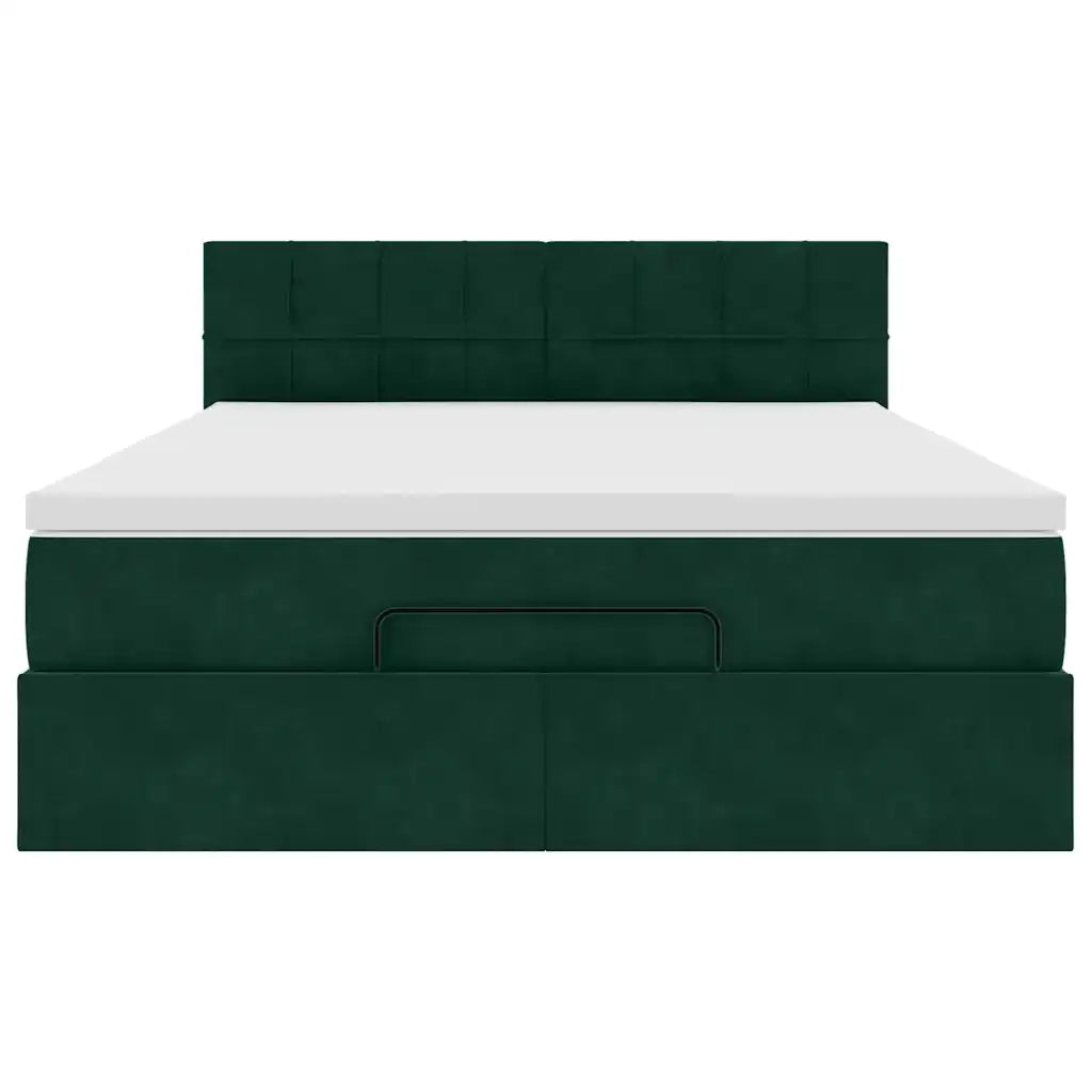 Struttura Letto Pouf con Materasso 140x200 cm in Velluto