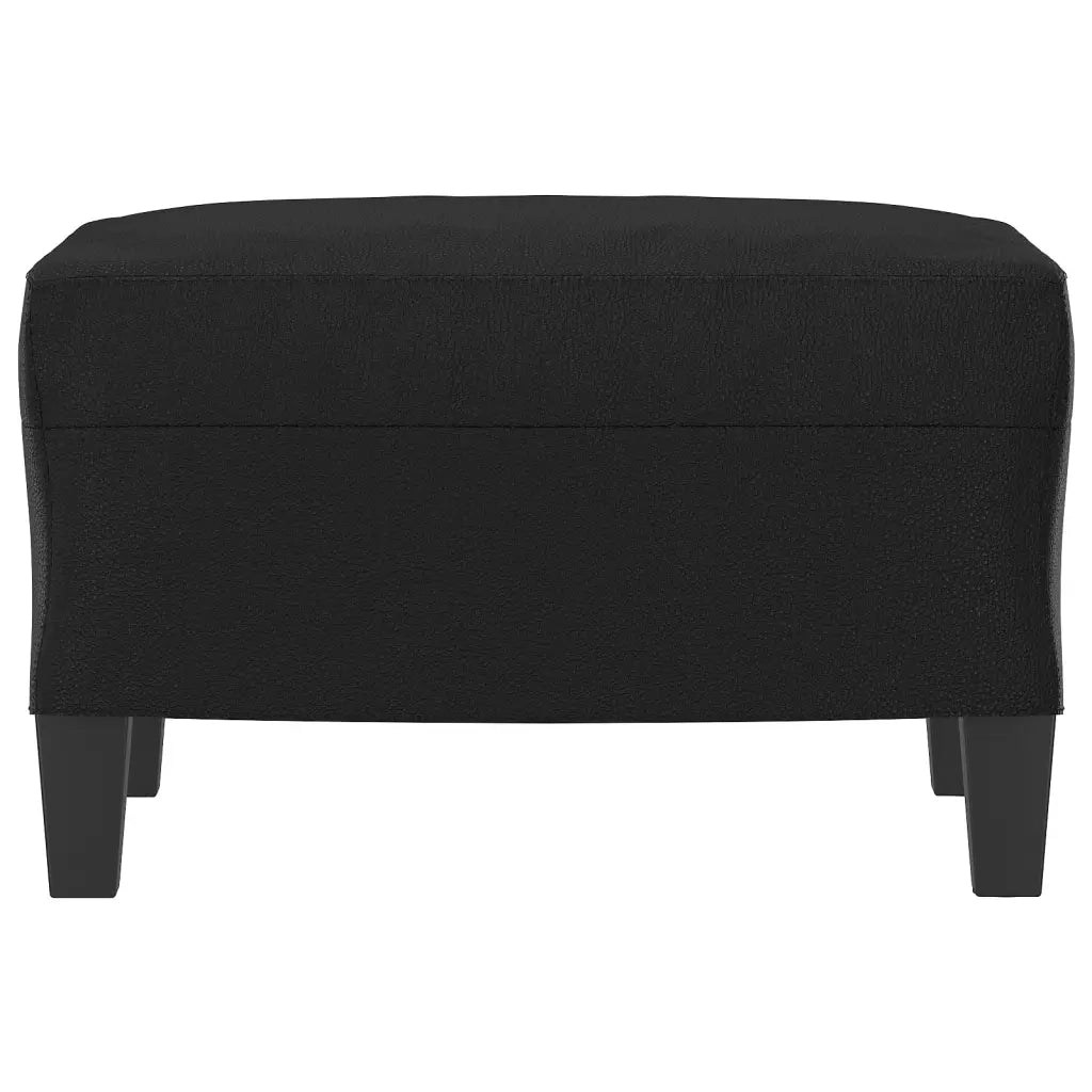 Poggiapiedi Nero 60x50x41 cm in Similpelle