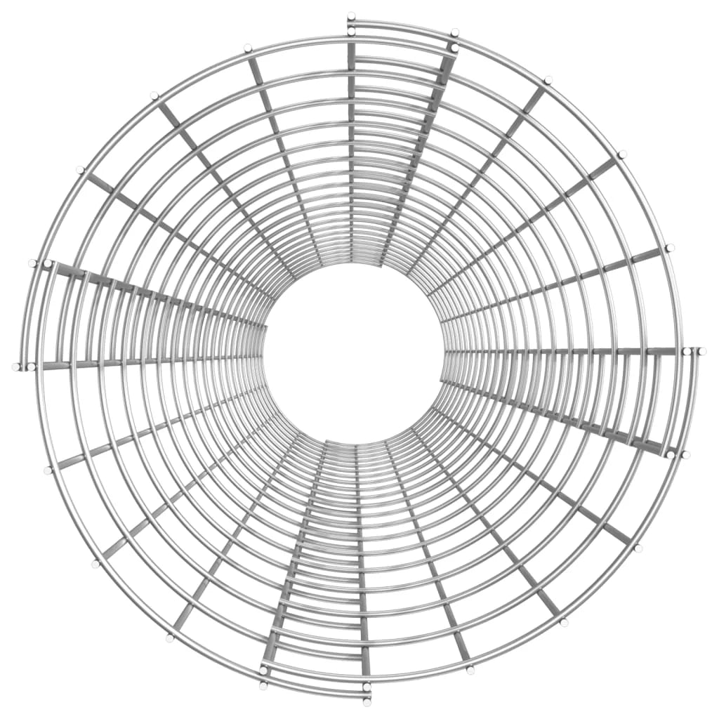 Gabbione circolare rialzato 3 pezzi acciaio zincato Ø30 x 200cm argento 02_0039903