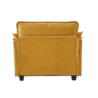 Poltrona oversize - Xylo - con poggiapiedi e pouf tasche laterali velluto