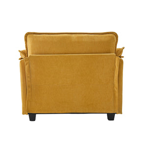 Poltrona oversize - Xylo - con poggiapiedi e pouf tasche laterali velluto