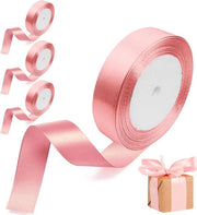Cadeaulint in roségoud - 4 rotoli di 25 mm x 92 m - Nastro satinato per confezioni di regalo e decorazione