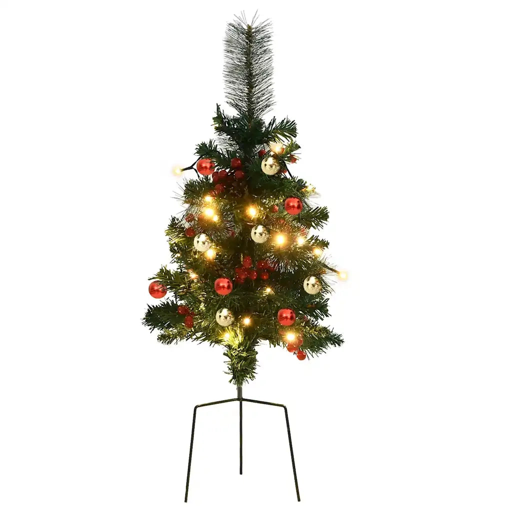 Alberi di Natale Artificiali per Viali 2 pz con LED 76 cm