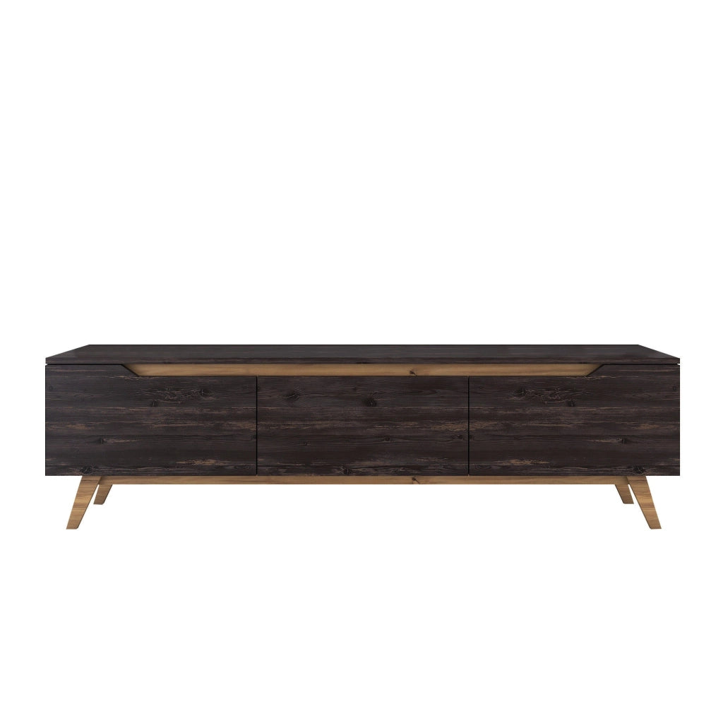 Porta TV in legno "Digi" - 180 x 35 x 48 cm - Nero