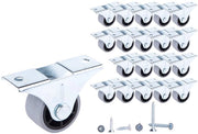 (20 pezzi) 30 mm piccoli pneumatici, pneumatici in gomma, pneumatici per mobili, pneumatici non in plastica, dispositivi e apparecchiature non inclinabili, piccoli pneumatici, viti incluse, set di pneumatici (20)