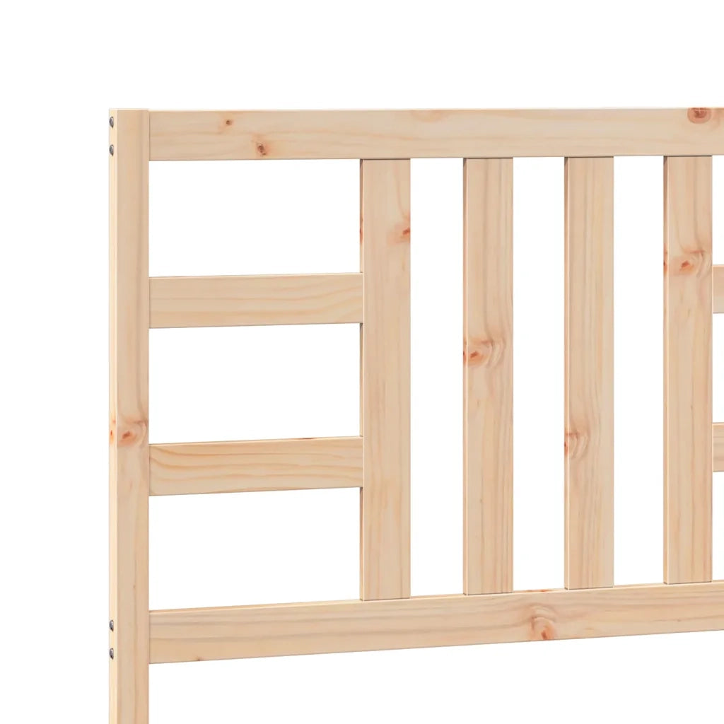Testiera per Letto 206x4x100 cm in Legno Massello di Pino 817860