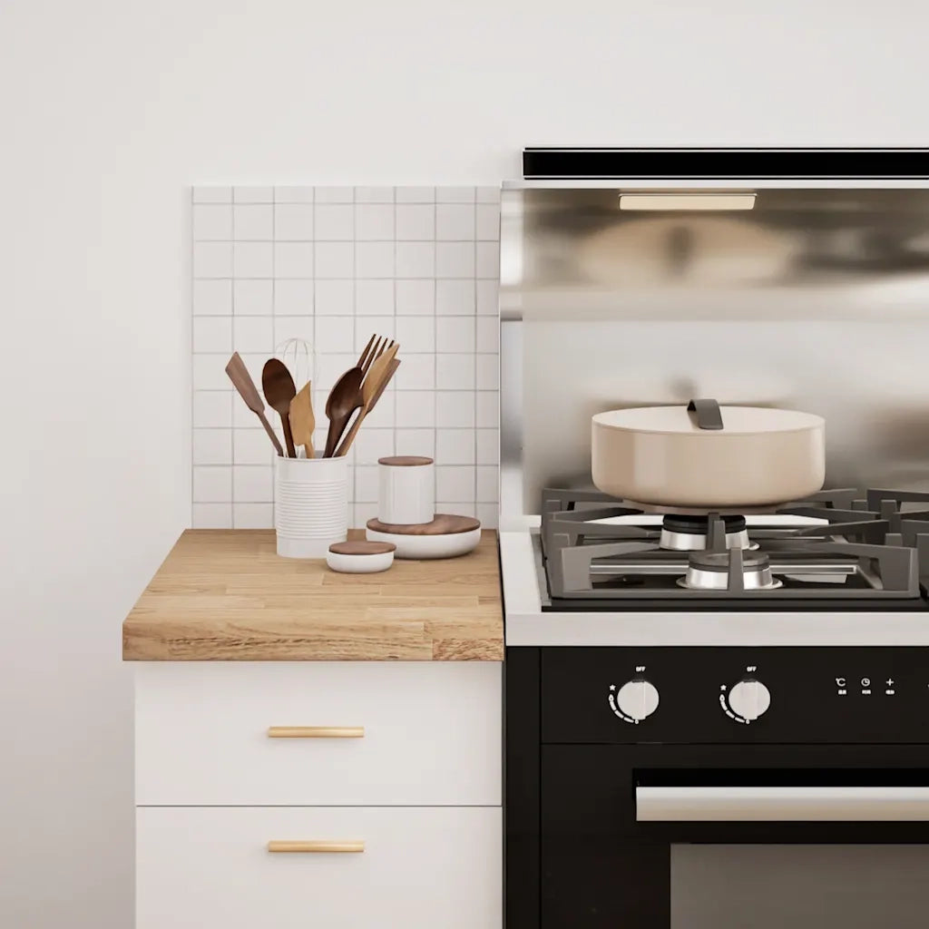 Piano di Lavoro Cucina 40x63,5x4 cm Legno Massello Rovere