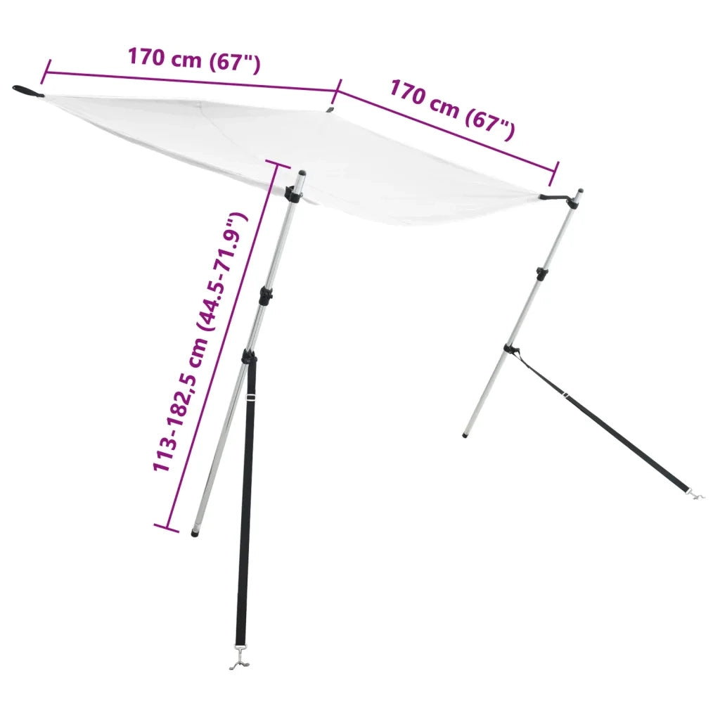 Set Estensione Tendalino a T Bianco 170x170x(113-182,5) cm