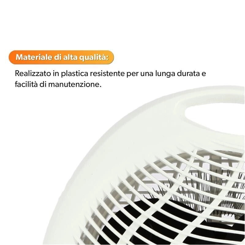 HIGH-TECH TERMOVENTILATORE 1000-2000 W 2 LIVELLI DI POTENZA E SPEGNIMENTO AUTOMATICO