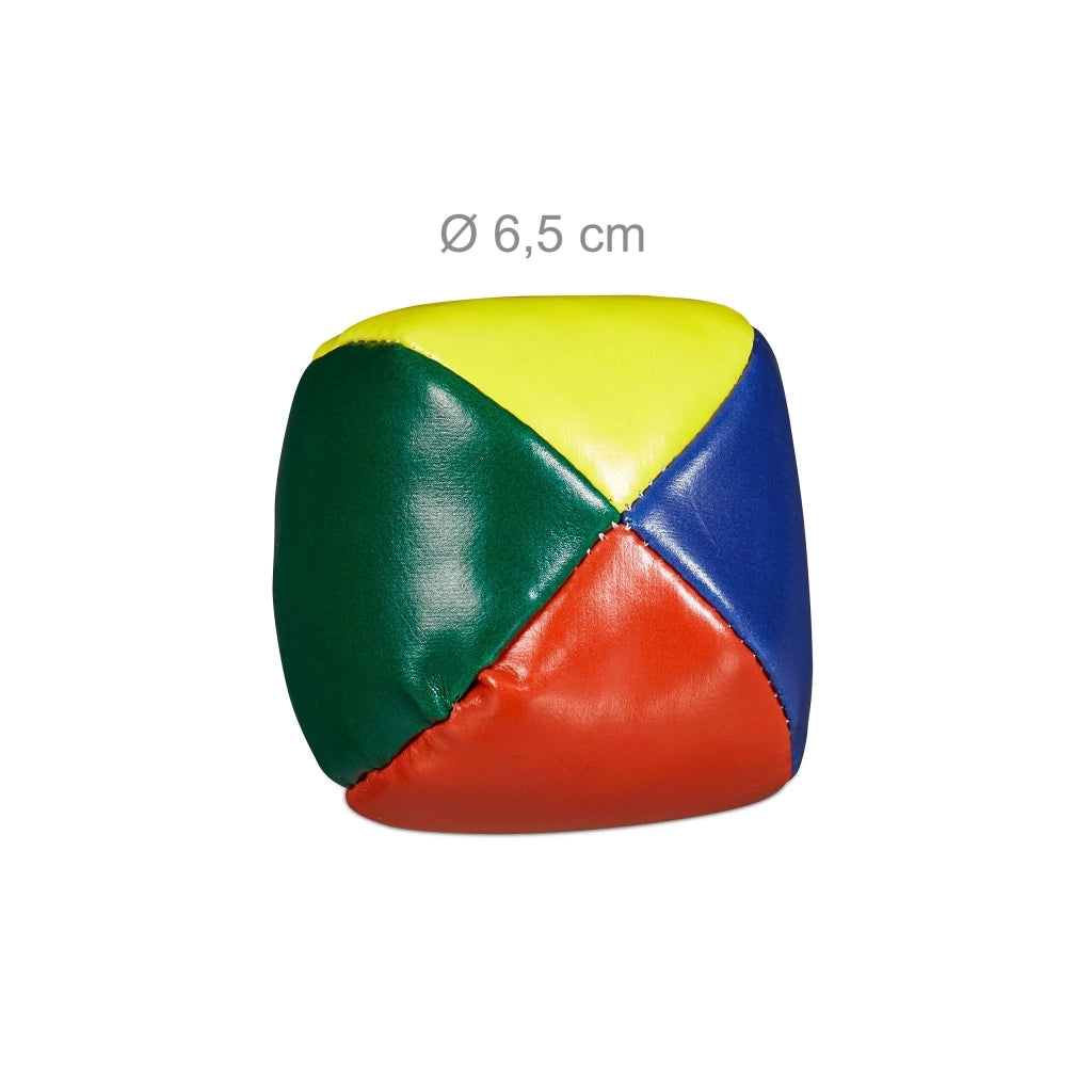 Set di 5 palline da giocoleria ideali principiante professionista sviluppo agilità 6,5 cm in PVC multicolore 13_0015158