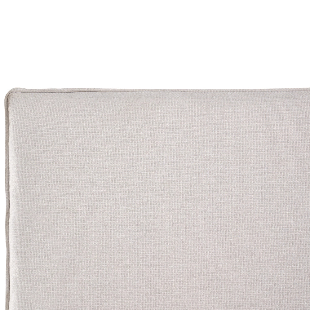 Letto a doghe Beige Poliestere Tessuto Imbottito 140 x 200 cm EU Matrimoniale Design Moderno