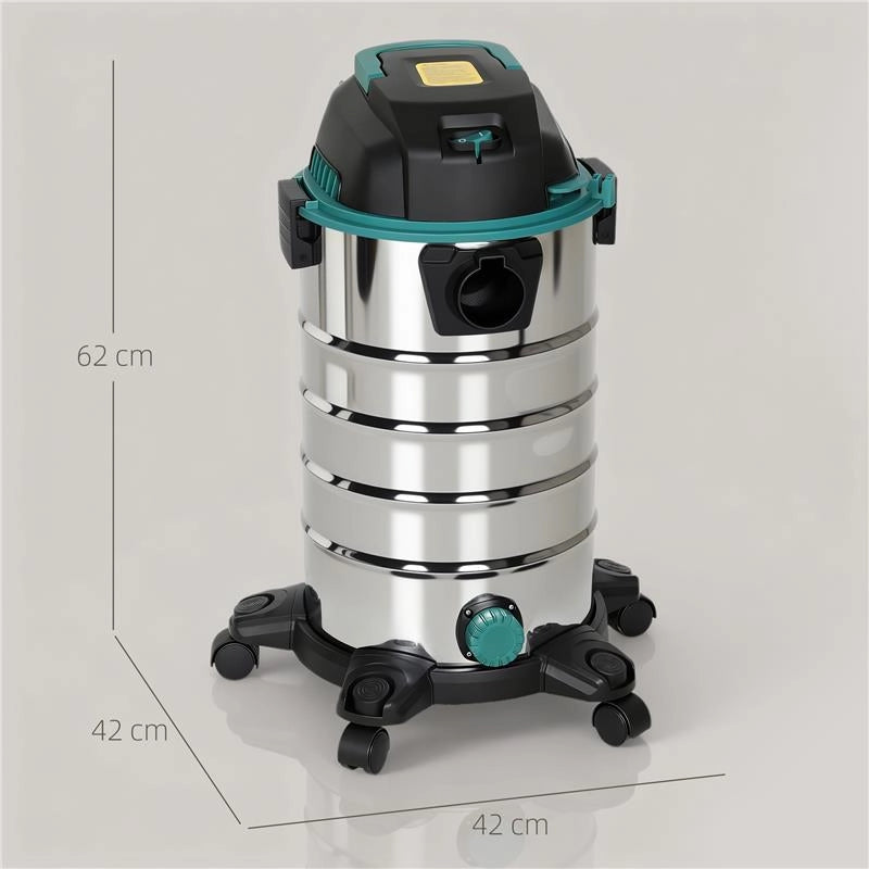 BIDONE ASPIRATUTTO 3 IN 1 DA 1400W, ASPIRASOLIDI, LIQUIDI E SOFFIATORE, CAPACITÓ 18L, TRIPLO FILTRO E ACCESSORI