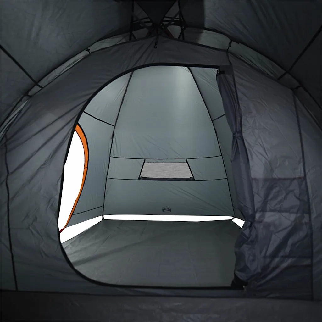 Tenda da Campeggio per 8 Persone Grigio e Arancione Impermeabile 94718