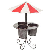 Ombrellone fioriera in metallo 32,5x32,5x49h