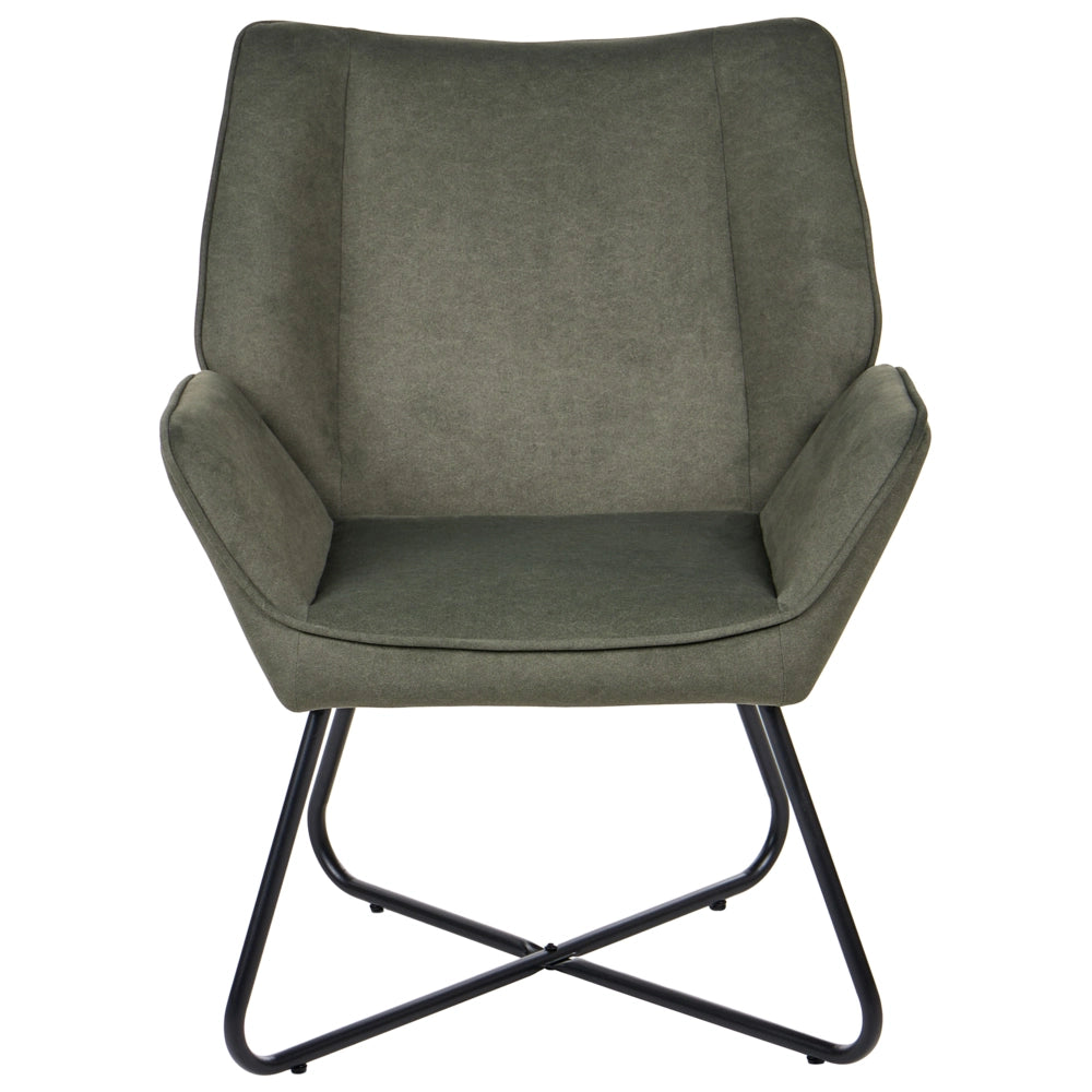 Poltrona in velluto verde scuro, idrorepellente, facile da pulire, con imbottitura spessa e seduta profonda, per soggiorno moderno