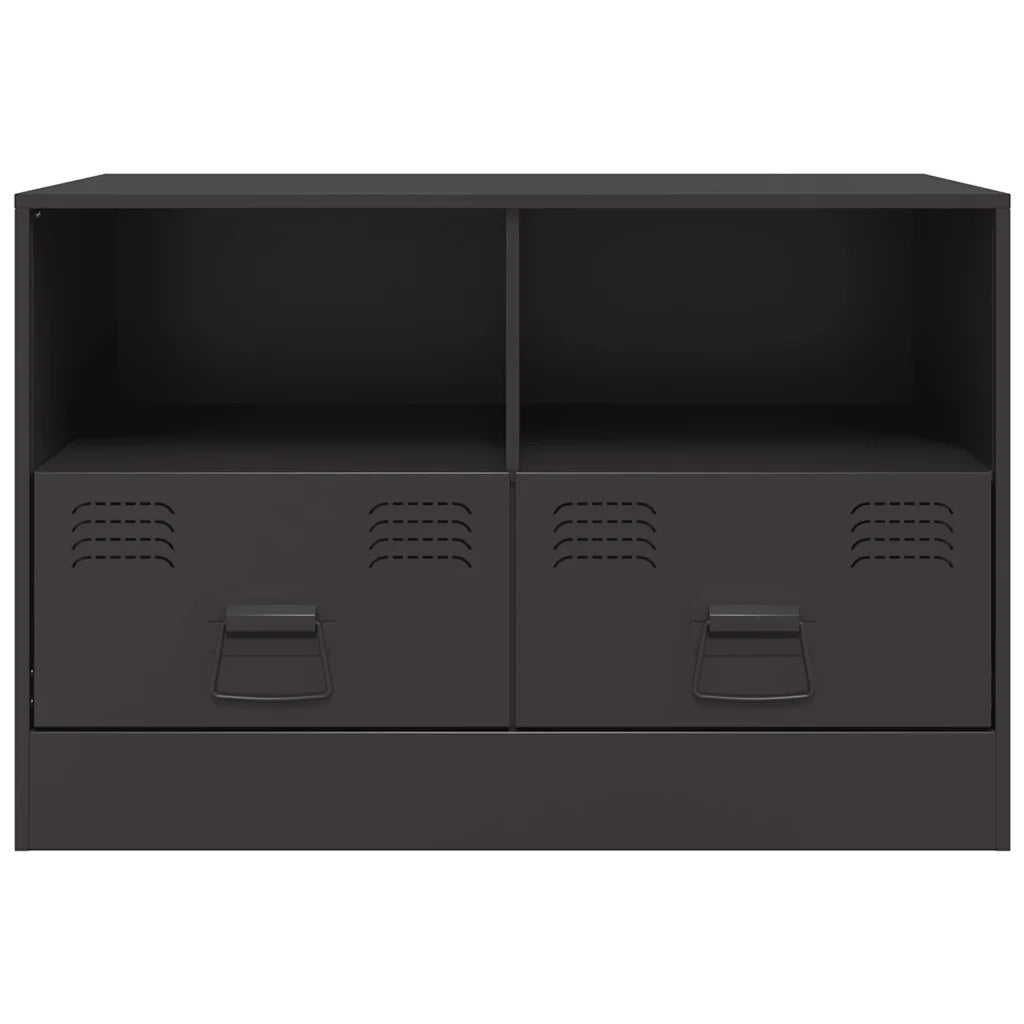 Mobile TV-Credenza per TV-Console TV Nero 67x39x44 cm in Acciaio 822294