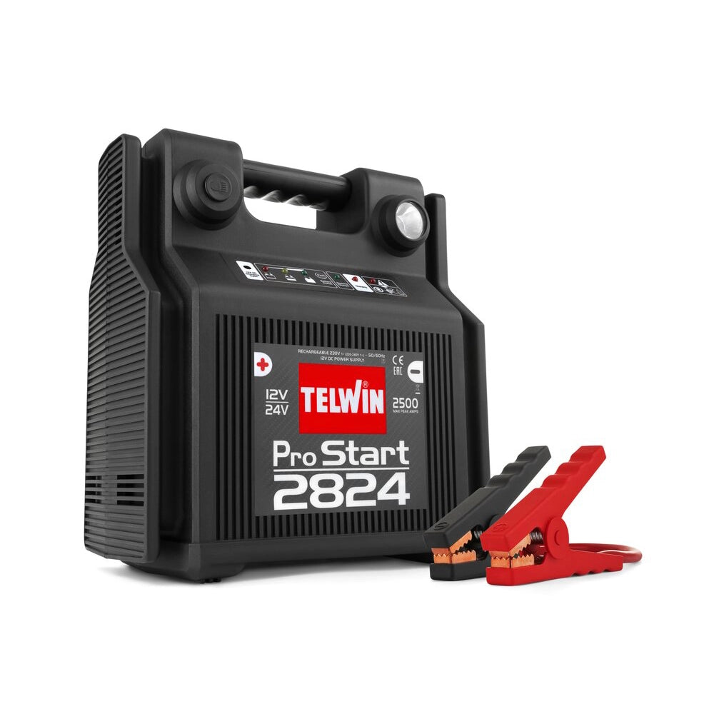 AVVIATORE PORTATILE CARICABATTERIE PRO START 2824 12V/24V 2500A TELWIN
