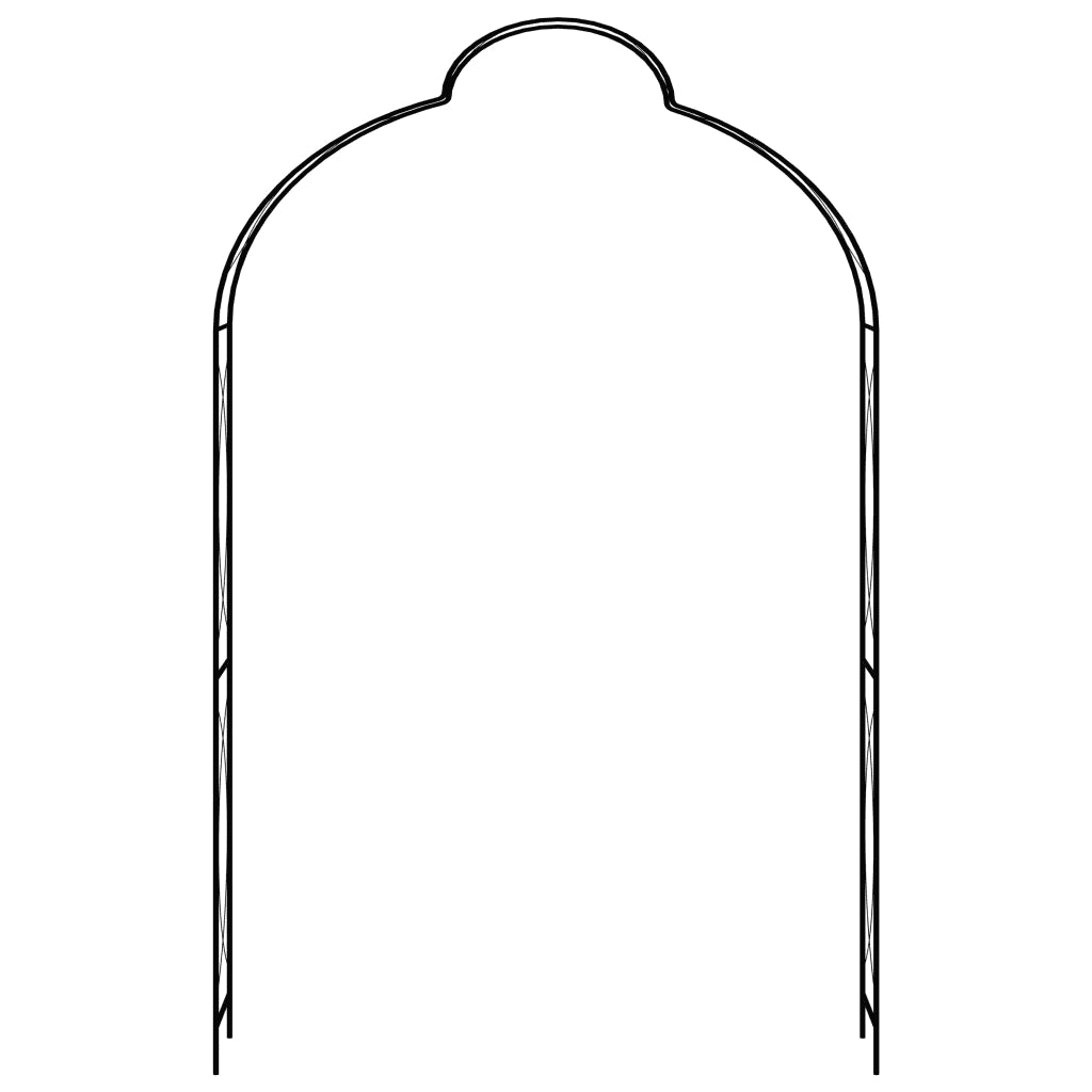 Arco da Giardino Nero 150x34x240 cm in Ferro cod mxl 97038