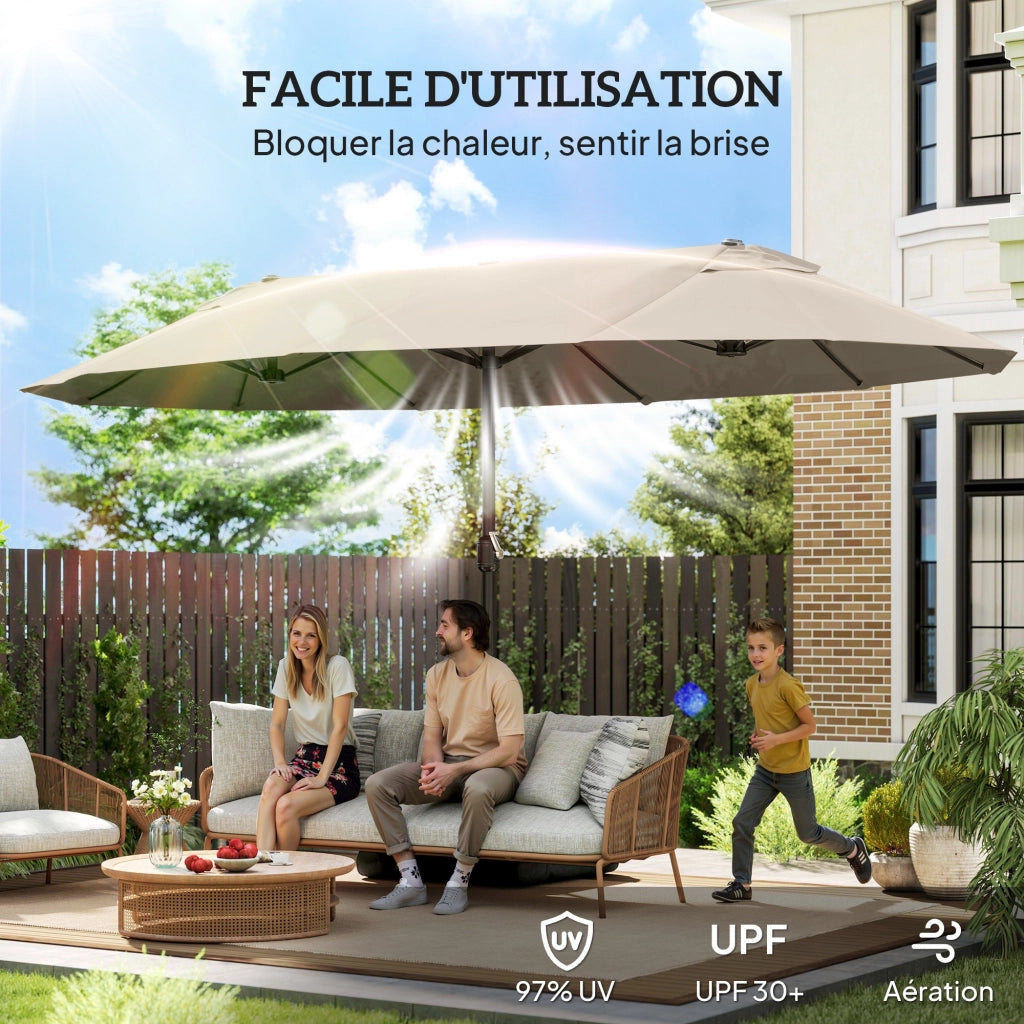 Tendone da giardino rettangolare ¨C zephmum ¨C kaki 460x270x240 cm