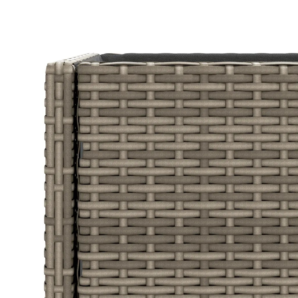 Fioriere Giardino con Ripiani 2pz Grigie 90x40x75cm Polyrattan 3210509
