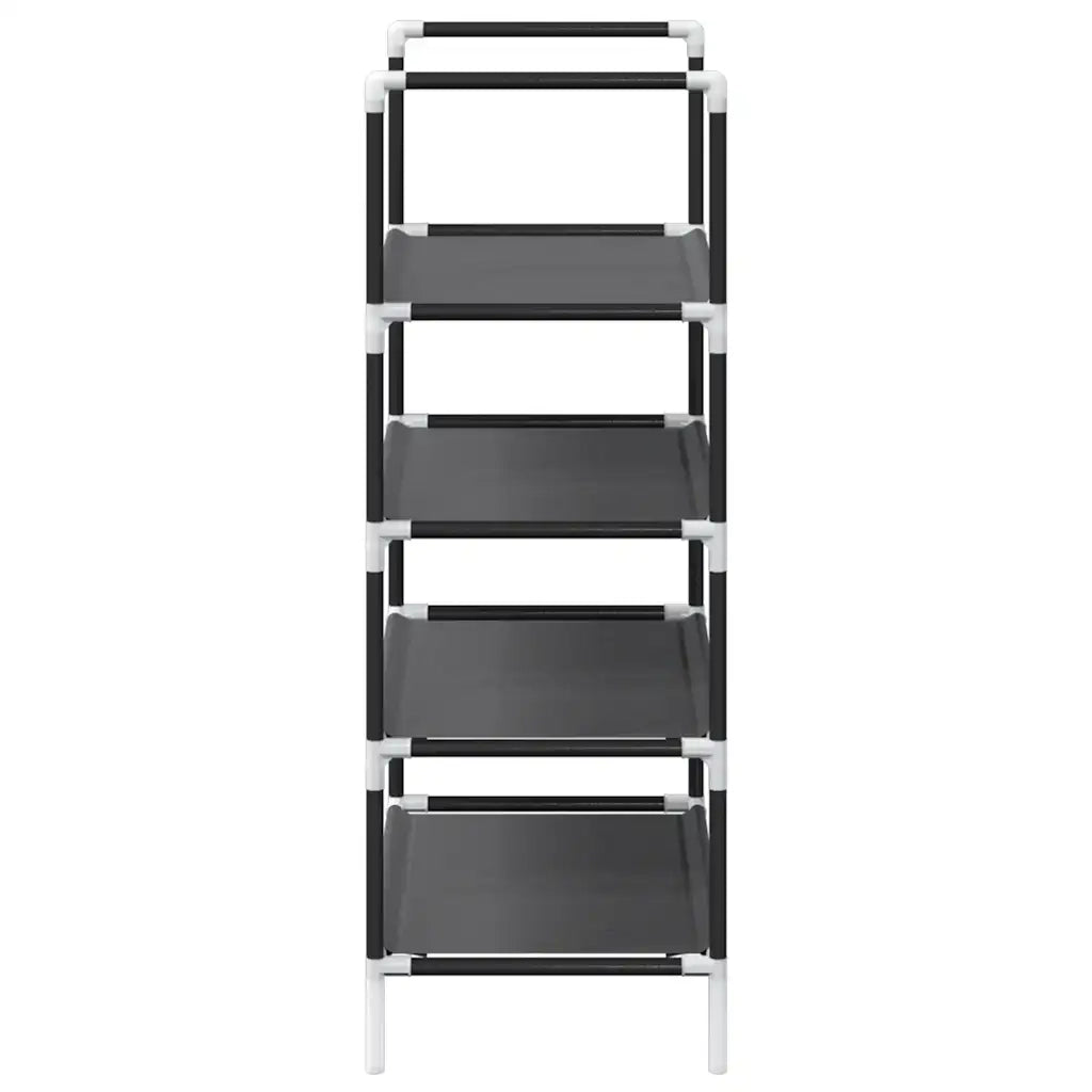 Scarpiera | Mobile per scarpe 4 Ripiani Nera 44x28x77 cm in Tessuto Non Tessuto