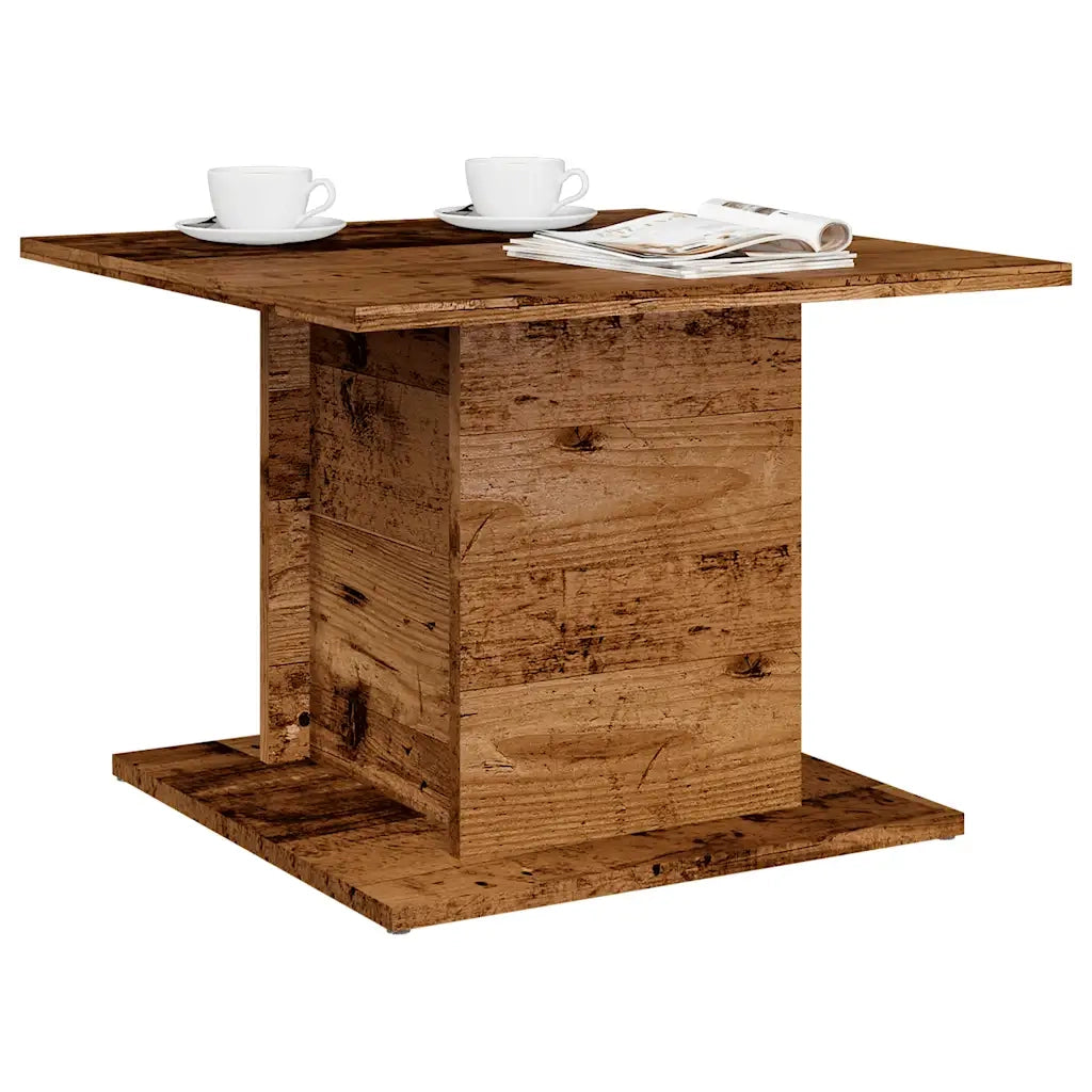 vidaXL Tavolino da Salotto Legno Antico 55,5x55,5x40 cm in Truciolato