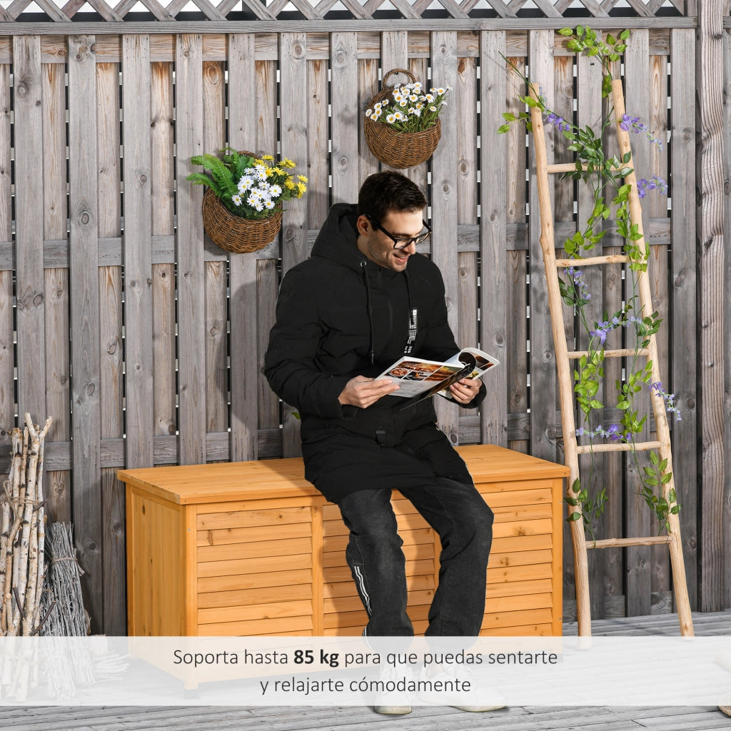Cassa da Giardino in Legno ¨C zephmum ¨C 127x56x60 cm Naturale