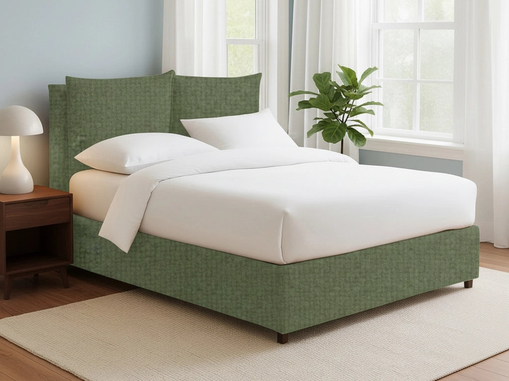 Penrith, Letto Singolo Sfoderabile Made in Italy, Verde