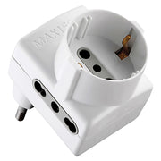 ADATTATORE TRIPLO 'SALVASPAZIO' Spina 2P+T16A - art.70066  - ELECTRALINE