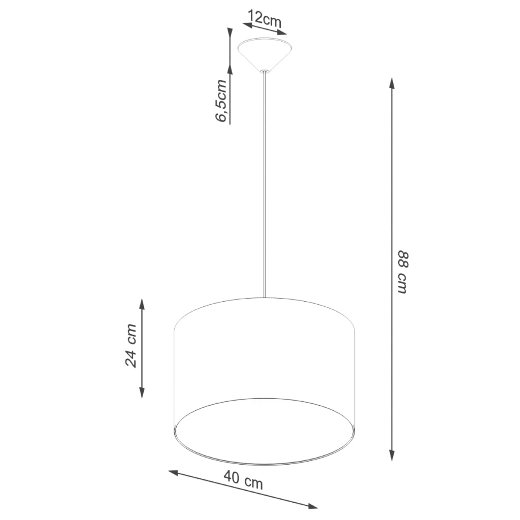 Lampada a sospensione NOVA 40 bianco