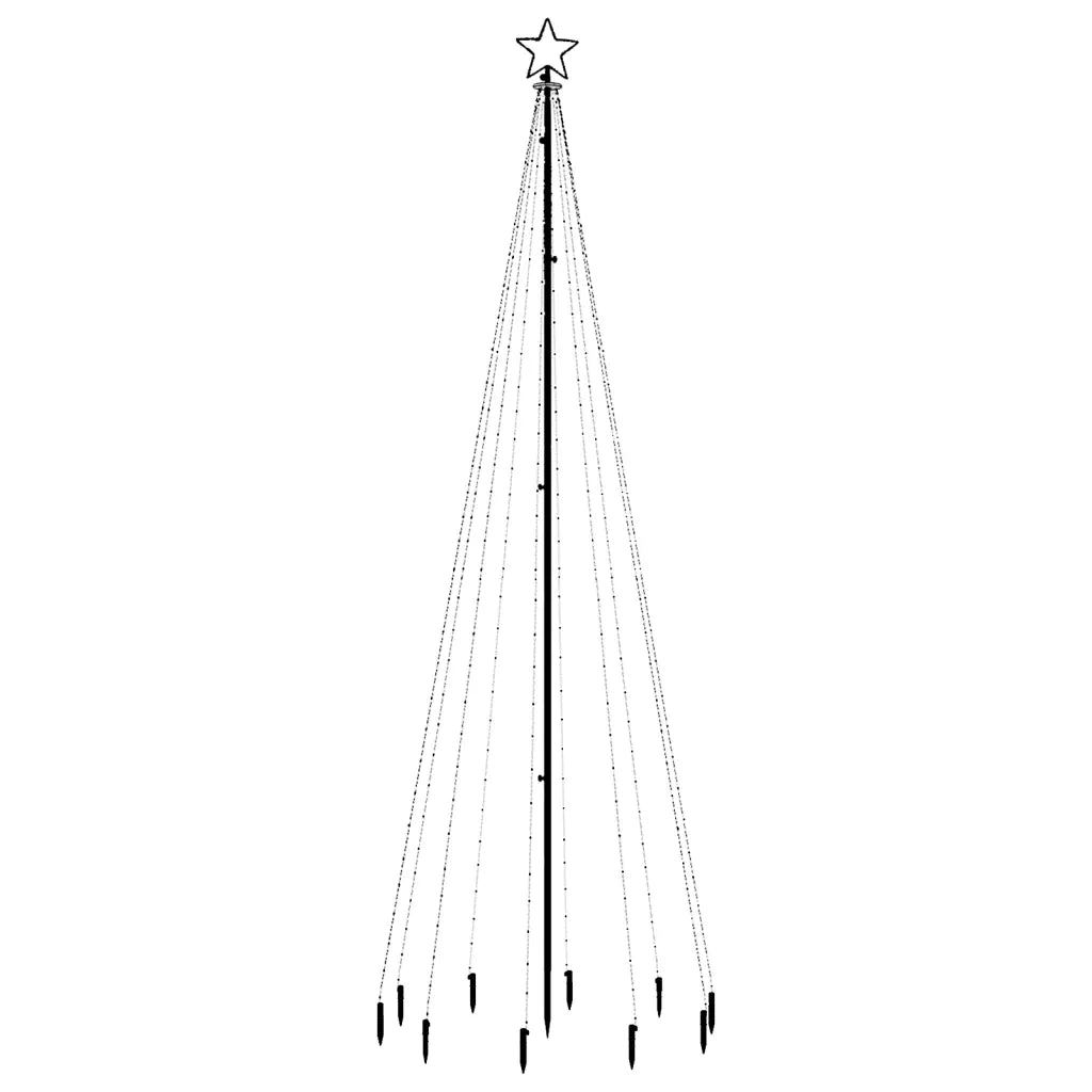 Albero di Natale con Puntale Bianco Caldo 310 LED 300 cm 343554