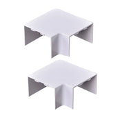2 Pezzi Connettore Angolare Per Canaline Passacavi 60X40mm, Angolo Interno 90°, Colore Bianco