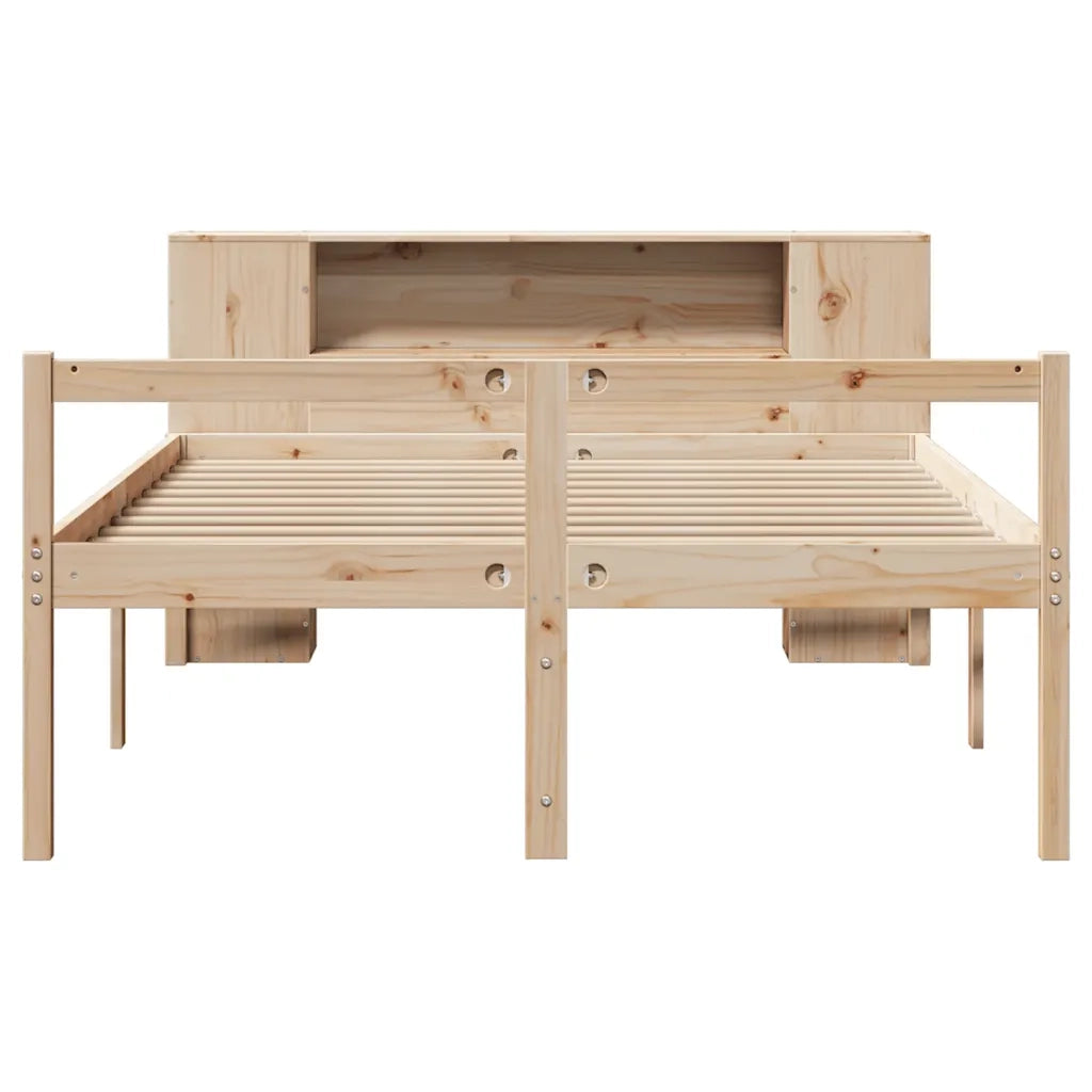 Letto Libreria senza Materasso 135x190 cm in Legno di Pino 3321963