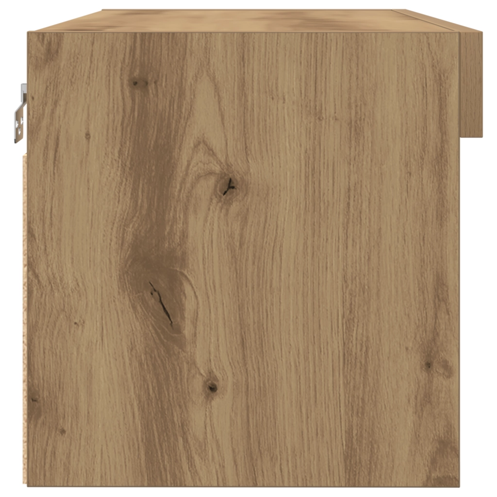 Mobile TV  con luci LED Rovere Artigianale 80x30x30 cm