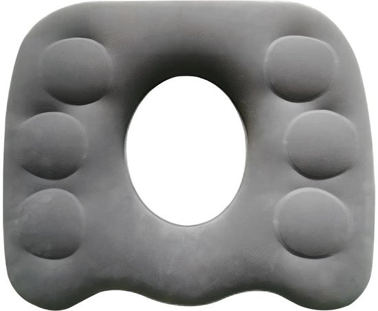 Supporto Coccigeo Donut - Riduzione Hemorroidi - Ergonomico per Ufficio e Auto - Grigio - Supporto Coccigeo - Adatto per Infortuni al Sedere