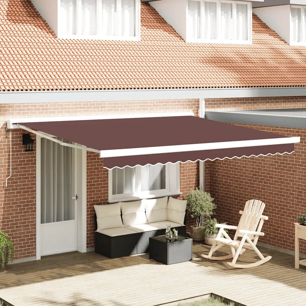 Tenda da Sole Retrattile Automatica 400x300 cm Marrone 3215730