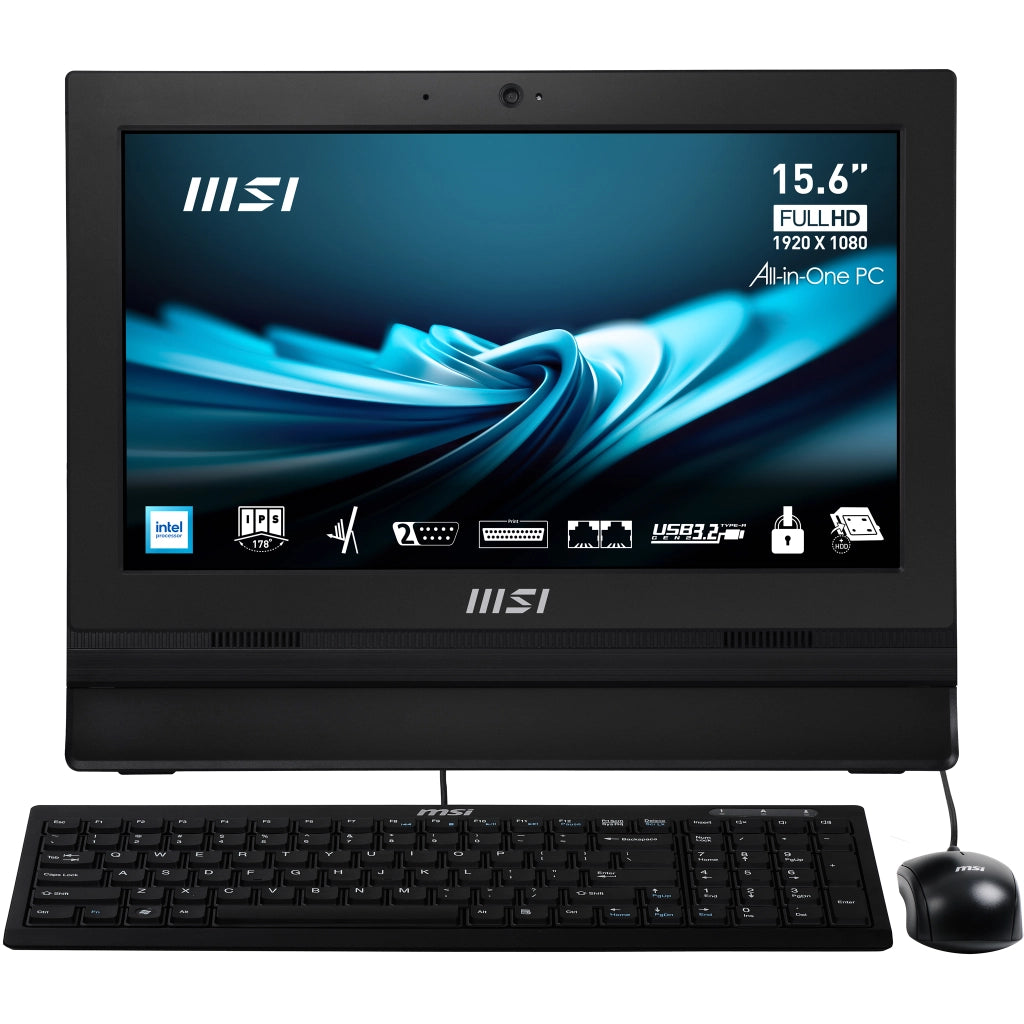 Msi pc aio 15,6 touch black intel n100 8gb 256gb ssd freedos - 9S6-A60211-070