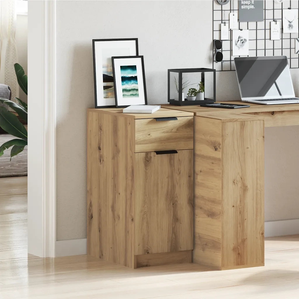 Scrivania | Tavolo da Ufficio Rovere Artigianale 34x36x50 cm in Legno Multistrato