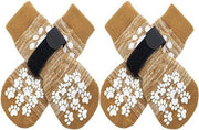 Antislip calzature per cani con stop likken - Protezione zampe cani doppia faccia Controllo di trazione eccezionale per pavimenti in legno duro Uso interno, Calzature per cani con maniglie per cuccioli Piccoli, medi, grandi cani, (S) - giallo