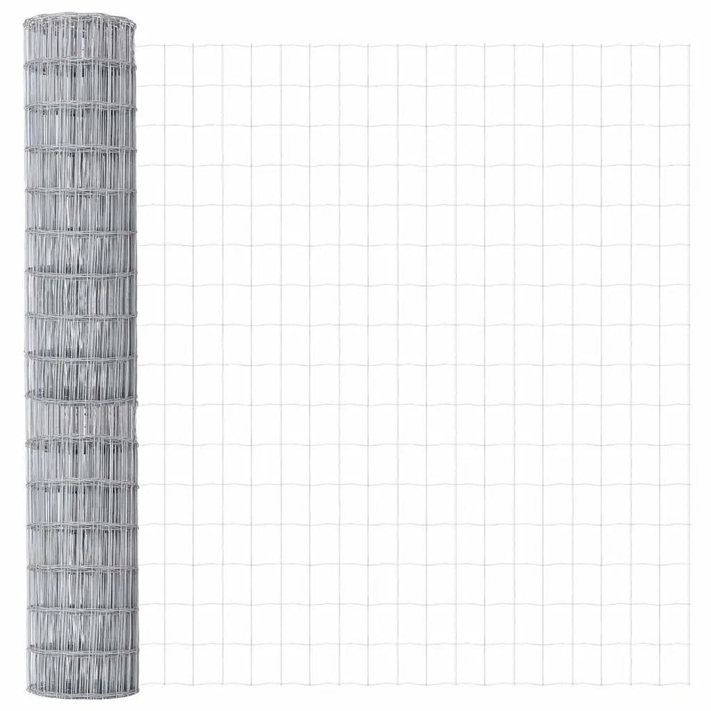 Recinzione con Posto Argento 1,6 x 10 m Acciaio e PVC