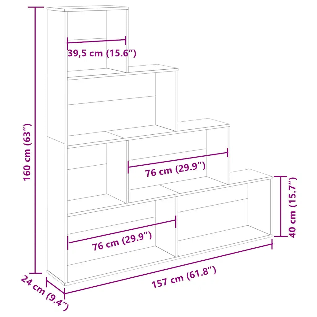 Libreria Legno Antico 157x24x160 cm in Legno Multistrato 855888