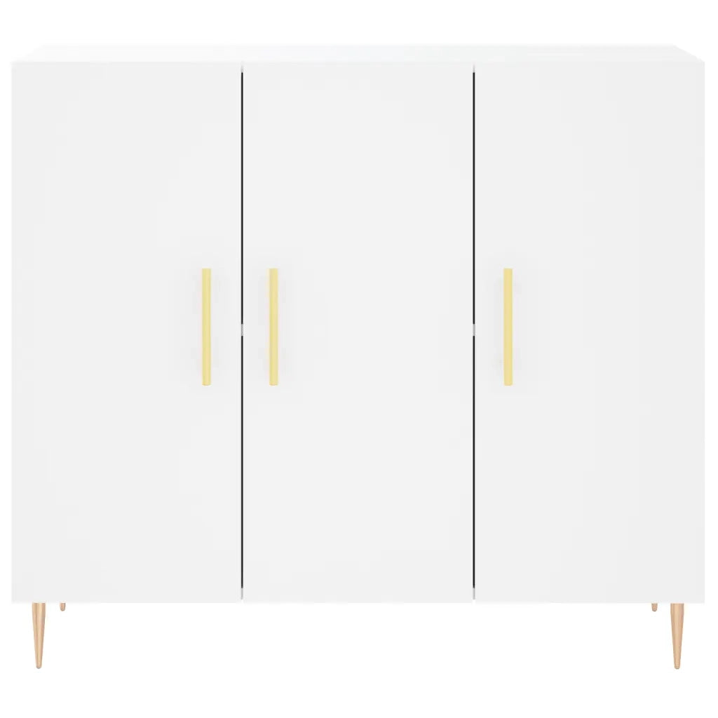 Credenza | Madia | Buffet da pranzo | Armadio da pranzo Bianca 90x34x80 cm in Legno Multistrato