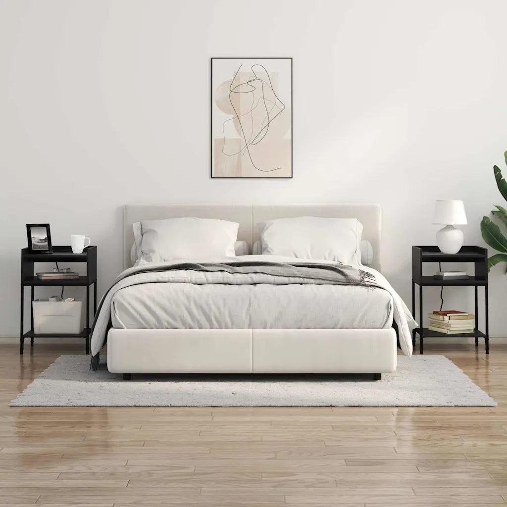 Armadio da Notte Rovere Nero 40 x 40 x 61 cm Legno multistrato 859470